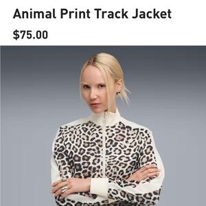 Puma Animal Print Track Jacket - Black and White